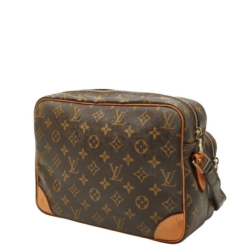 Louis Vuitton Monogram Leather Bag Nile Brown Shoulder Brown